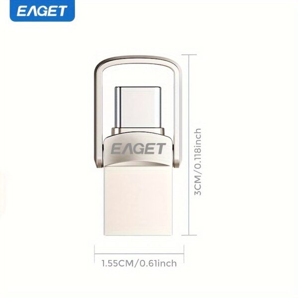 EAGET High-Speed Mini USB-C Flash Drive - 32GB/64GB/128GB Dual OTG Memory Stick for MacBook, Tablets, PCs & Smartphones - Image 4