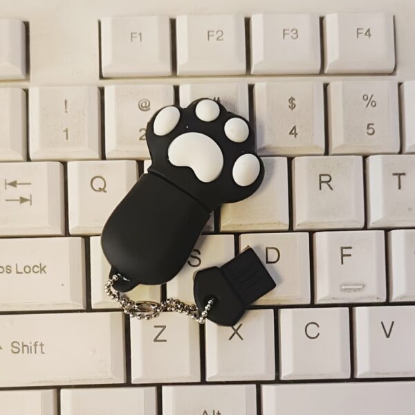 Cute Cartoon Cat Paw USB Flash Drive - High-Speed 2.0, Black, Available in Multiple Capacities (8GB/16GB/32GB/4G/64GB/128GB) - Perfect for Office & Personal Use - Image 7