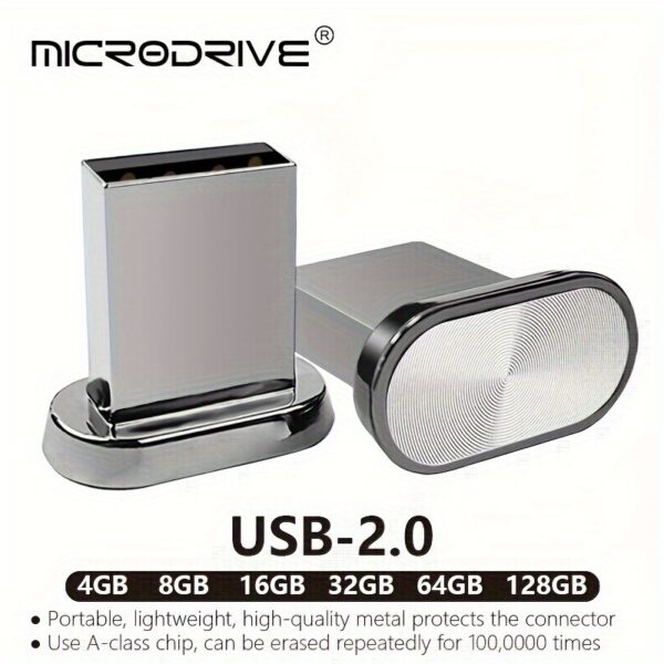 High-Capacity MICRODRIVE USB 2.0 Flash Drive - Ultra-Fast Metal Pen Drive with Sleek Portable Button Design, Multi-Capacity Options 8GB/16GB/32GB/64GB/128GB, Seamless Plug & Play Compatibility with PC, Laptop, TV, and More Devices - Reliable Storage Solution for Data Transfer and Backup - Image 10