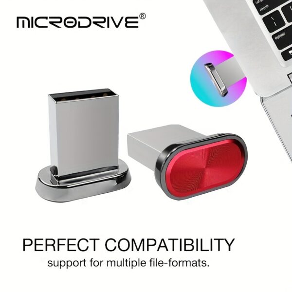 High-Capacity MICRODRIVE USB 2.0 Flash Drive - Ultra-Fast Metal Pen Drive with Sleek Portable Button Design, Multi-Capacity Options 8GB/16GB/32GB/64GB/128GB, Seamless Plug & Play Compatibility with PC, Laptop, TV, and More Devices - Reliable Storage Solution for Data Transfer and Backup - Image 6
