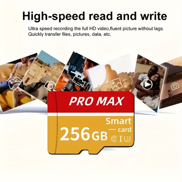 256GB/128GB Micro SD Memory Card, Class 10 TF Card with SD Adapter, High-Speed Flash Storage for HD Camera, Smartphone, PC, Headphones, PSP, U3 Mini SDXC for Full HD Video & Photo Storage - Image 3