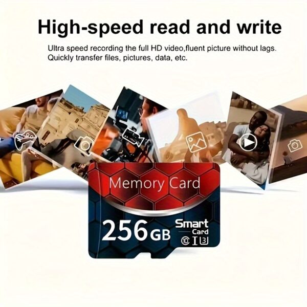 256GB/128GB Micro SD Card Class 10 with SD Adapter - High-Speed Flash Memory for HD Camera, Smartphone, PC, Headphones, PSP - UHS-I U3 Mini SDXC for Full HD Video & Photo Storage - Image 5