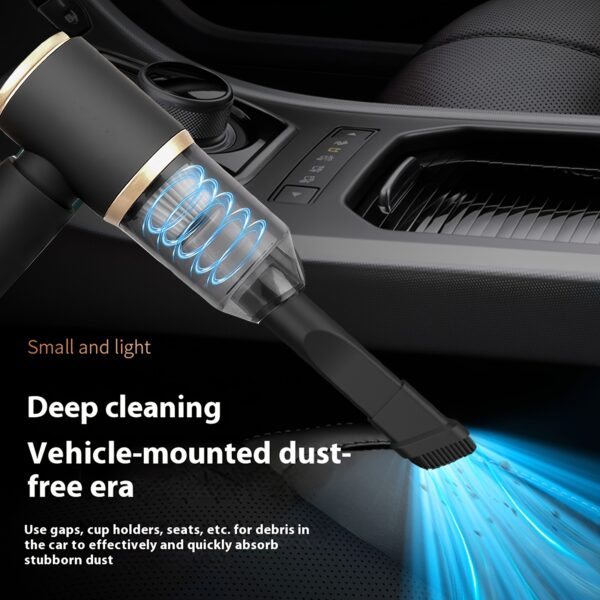 4-in-1 Portable Handheld Vacuum Cleaner - High Suction, Cordless Mini Car Vacuum with Multiple Attachments, USB Rechargeable for Home, Office & Travel - Image 2