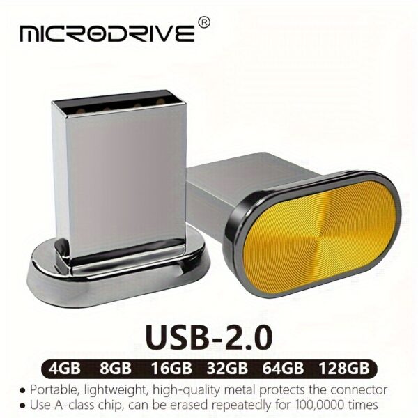 High-Capacity MICRODRIVE USB 2.0 Flash Drive - Ultra-Fast Metal Pen Drive with Sleek Portable Button Design, Multi-Capacity Options 8GB/16GB/32GB/64GB/128GB, Seamless Plug & Play Compatibility with PC, Laptop, TV, and More Devices - Reliable Storage Solution for Data Transfer and Backup - Image 12