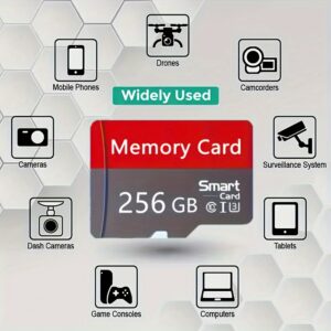 High-Speed Micro SDXC Card 256GB/128GB - Class 10 TF with Adapter, U3 Compatible for HD Cameras, Smartphones, PCs, Headsets & PSP - Full HD Video & Photo Storage