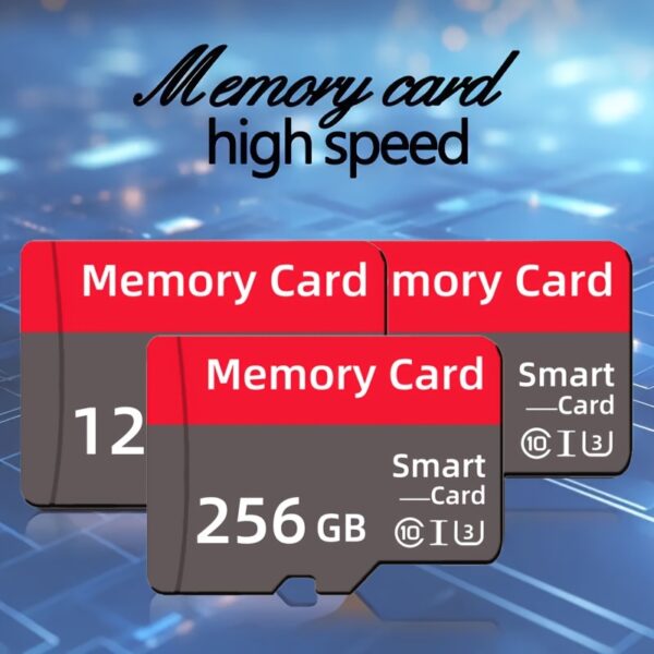 128GB & 256GB High-Speed Micro SD Card with Adapter, Class 10 TF Flash Memory, U3 SDXC for Smartphones, HD Cameras, PCs, Headphones, Gaming Consoles - Full HD Video & Photo Storage - Image 3