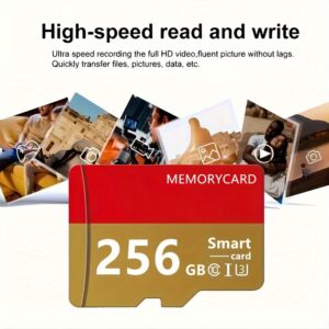 256GB High-Speed Class 10 SD Storage - Water-Resistant, Versatile for 4K HD Video, Gaming & Multiple Devices, No Battery Required