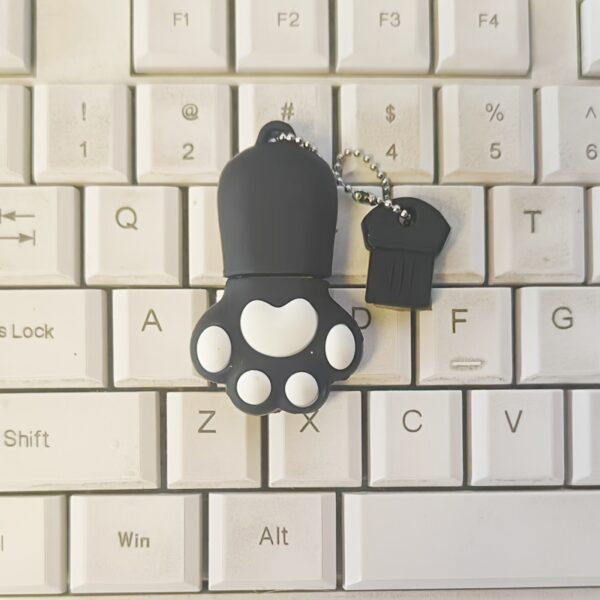 Cute Cartoon Cat Paw USB Flash Drive - High-Speed 2.0, Black, Available in Multiple Capacities (8GB/16GB/32GB/4G/64GB/128GB) - Perfect for Office & Personal Use - Image 5