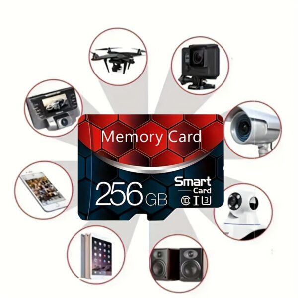 256GB/128GB Micro SD Card Class 10 with SD Adapter - High-Speed Flash Memory for HD Camera, Smartphone, PC, Headphones, PSP - UHS-I U3 Mini SDXC for Full HD Video & Photo Storage - Image 9