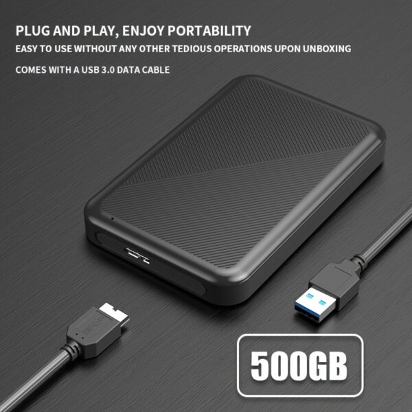 Portable External Hard Drive 1TB/500GB/320GB - USB 3.0 High-Speed Data Transfer, NTFS File System, Compatible with Laptop, Plug and Play, Durable Backup Storage for Files, Photos, and Software - Image 7