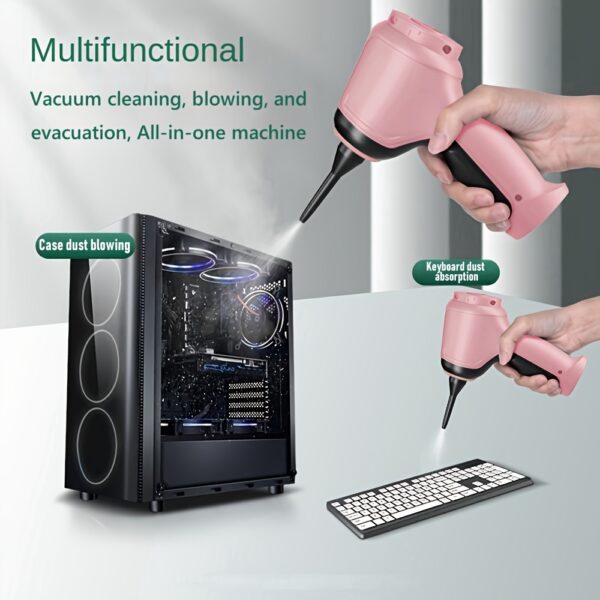 1pc 1500mAh*2/50W Handheld Powerful Car Vacuum Cleaner, Wireless Household Cleaning Machine, Up To 3.2kPa Suction Power Long Battery Life, Blowing And Sucking Integrated Vacuum Cleaner, Type-C Charging, Suitable For Home Cleaning Keyboard Sofa, Wet And Dry Vacuum Cleaner Accessories Cleaning Supplies Small Appliances, Assorted Colors Fit Your Needs And Favors - Image 10