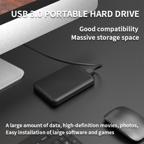 Portable External Hard Drive 1TB/500GB/320GB - USB 3.0 High-Speed Data Transfer, NTFS File System, Compatible with Laptop, Plug and Play, Durable Backup Storage for Files, Photos, and Software - Image 6