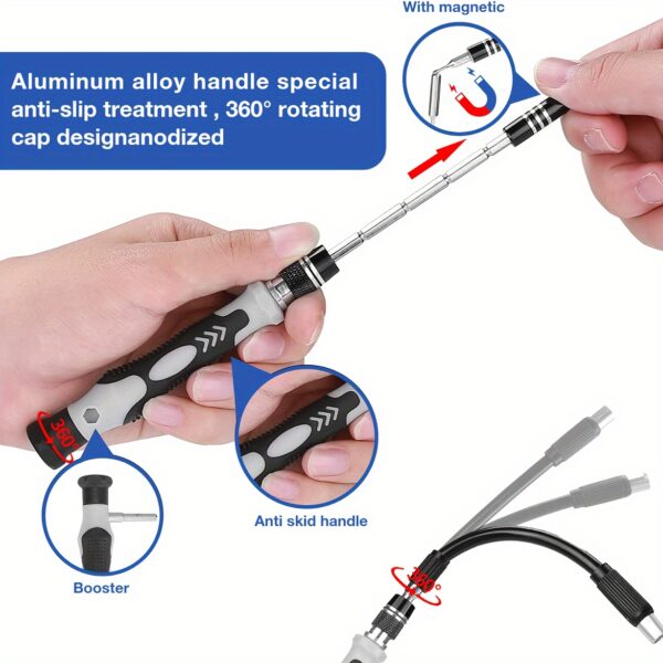115 in 1 Precision Screwdriver Set, Multi-Purpose Repair Tool Kit for Watches, Computers, Phones, Glasses, Cameras - Portable & Professional DIY Hardware Tools with Case - Ideal Father's Day Gift - Image 7