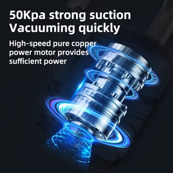 DYFDYF Portable Cordless Handheld Vacuum Cleaner - USB Rechargeable, Strong Suction for Car, Office & Home Use - Image 11