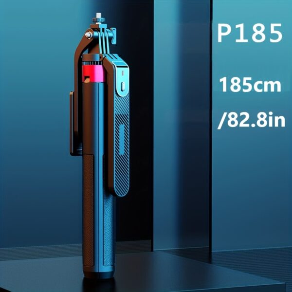 72" Extendable Professional Selfie Stick Tripod with Wireless Remote - 360° Smooth Rotation, Universal 1/4" Connector for Camera & Phone, Portable Aluminum Stand for Vlogging, Live Streaming, Video Recording, and Photography - Compact, Lightweight, and Durable Design - Image 6