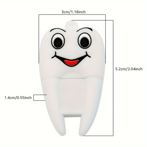 AFAR Teeth-Shaped USB Flash Drive - 16GB/32GB/64GB/128GB Memory Stick with Lanyard, USB 2.0 Compatible - Image 3