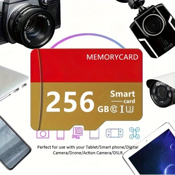 256GB High-Speed Class 10 SD Storage - Water-Resistant, Versatile for 4K HD Video, Gaming & Multiple Devices, No Battery Required - Image 9