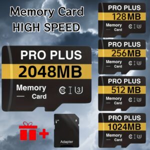 High-Speed TF/SD Memory Card - True Capacity 128MB to 2048MB, Ideal for Tablets, Cameras & Smartphones - Supports 4K Ultra HD, PSP Games & More - Includes Adapter