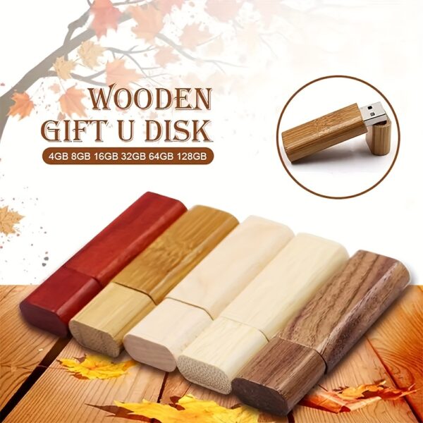 Rectangle Wooden Red Wood 16GB 32GB U Disk USB 2.0 Flash Drive Teacher Gift 64GB 128GB Mini Memory Stick - Image 5