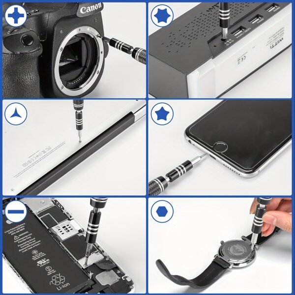 115 in 1 Precision Screwdriver Set, Multi-Purpose Repair Tool Kit for Watches, Computers, Phones, Glasses, Cameras - Portable & Professional DIY Hardware Tools with Case - Ideal Father's Day Gift - Image 9