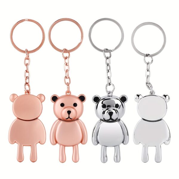 Metal Bear Creative Flash Drive 128GB/64GB Silvery/Pink Mini Usb Flash Drive Memory Stick Gift For Student Office Key Chain For Computer - Image 8