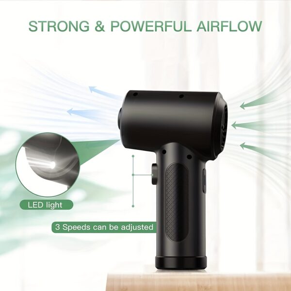 Compressed Air Duster Wireless Air Duster Dust Blowing Gun  Compressed Air Blower USB Rechargeable, Used For Cleaning Computer Keyboards, Cameras, Sofas, Household Cars - Image 6