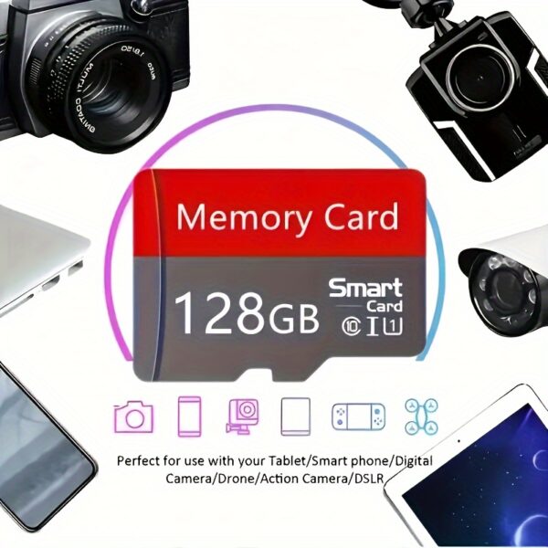 High-Speed Micro SDXC Card 256GB/128GB - Class 10 TF with Adapter, U3 Compatible for HD Cameras, Smartphones, PCs, Headsets & PSP - Full HD Video & Photo Storage - Image 5