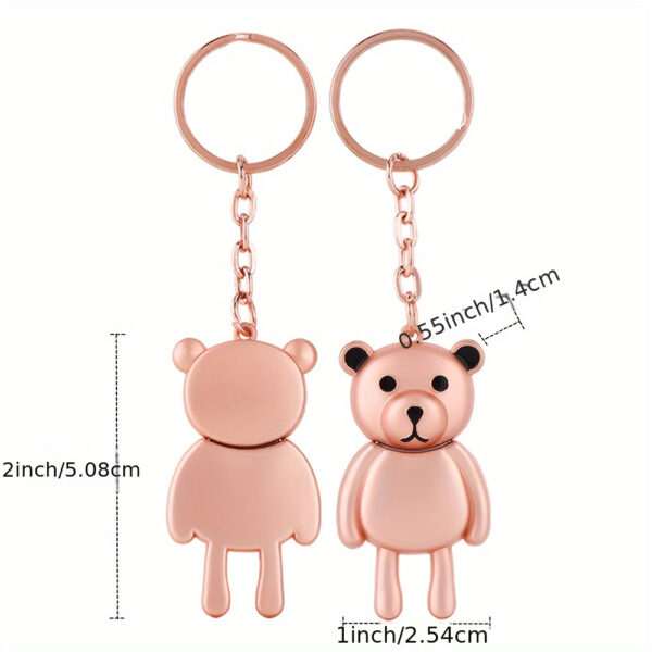 Metal Bear Creative Flash Drive 128GB/64GB Silvery/Pink Mini Usb Flash Drive Memory Stick Gift For Student Office Key Chain For Computer - Image 2