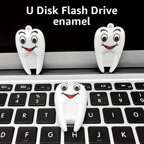 AFAR Teeth-Shaped USB Flash Drive - 16GB/32GB/64GB/128GB Memory Stick with Lanyard, USB 2.0 Compatible - Image 9