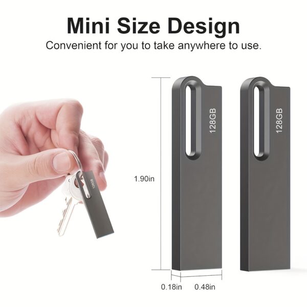 2 Pack 128GB USB Stick USB 3.0 Flash Drive Mini USB Memory Stick USB Flash Drive High Speed USB Drive USB Thumb Drive Pen Drive Memory Flash Drive for Computer Laptop - Image 2