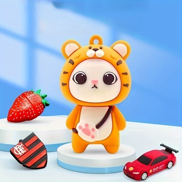 1pc 128GB Creative Cute Cartoon Lucky Tiger USB 2.0 16GB Flash, perfect gift for family and friends on Valentine's Day, Easter, and Thanksgiving - Image 2
