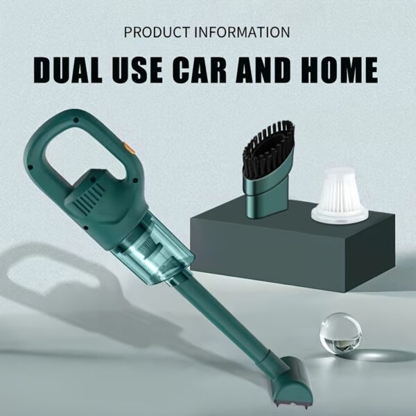 DYFDYF Portable Cordless Handheld Vacuum Cleaner - USB Rechargeable, Strong Suction for Car, Office & Home Use - Image 3
