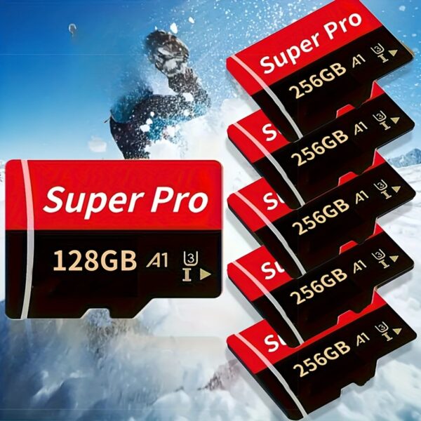2024 Ultra-Fast Micro SD Card - 128GB/256GB, X-Ray & Shockproof, Heat Resistant TF/SD Memory for Cameras, Tablets, Phones - Includes Adapter - Image 2