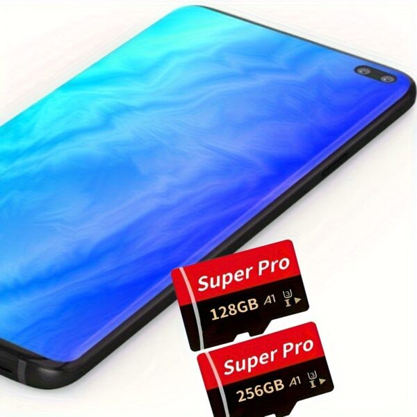 Super Pro 128GB/256GB Micro SD Memory Card with SD Adapter: High-Speed Flash Storage for HD Camera, Smartphone, PC, Headphones, PSP, U3 Mini SDXC for Full HD Video & Photo Storage - Image 3