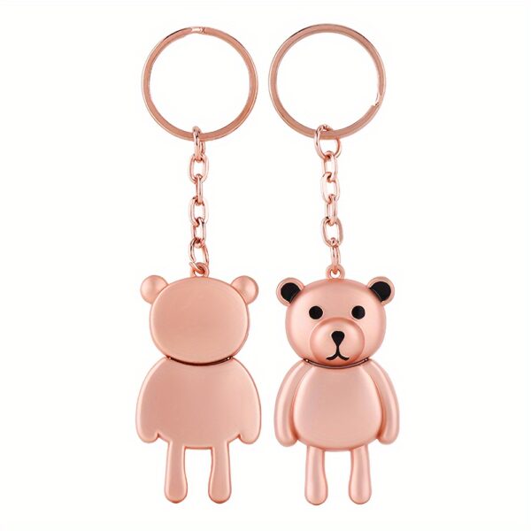 Metal Bear Creative Flash Drive 128GB/64GB Silvery/Pink Mini Usb Flash Drive Memory Stick Gift For Student Office Key Chain For Computer - Image 5