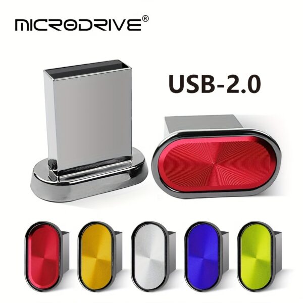 High-Capacity MICRODRIVE USB 2.0 Flash Drive - Ultra-Fast Metal Pen Drive with Sleek Portable Button Design, Multi-Capacity Options 8GB/16GB/32GB/64GB/128GB, Seamless Plug & Play Compatibility with PC, Laptop, TV, and More Devices - Reliable Storage Solution for Data Transfer and Backup - Image 5