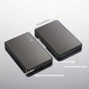 High-Speed Portable Hard Drive - 1TB/2TB, USB Connectivity, NTFS File System, Compatible with Laptops & Mobile Devices External Hard Drive For Laptop