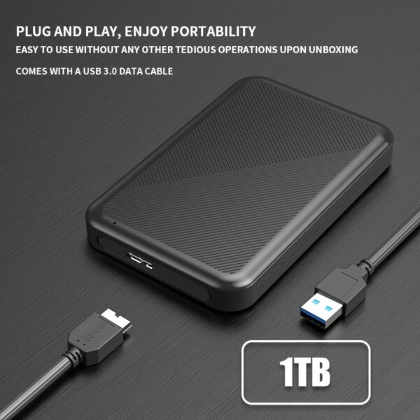 Portable External Hard Drive 1TB/500GB/320GB - USB 3.0 High-Speed Data Transfer, NTFS File System, Compatible with Laptop, Plug and Play, Durable Backup Storage for Files, Photos, and Software - Image 8