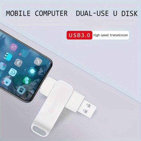 2TB Dual-Use USB Flash Drive with Type-C OTG, High-Speed Data Transfer for Mobile & Computer Storage - Image 4