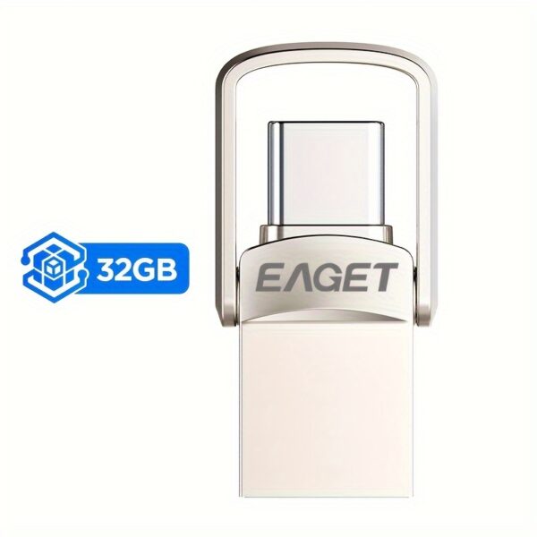 EAGET High-Speed Mini USB-C Flash Drive - 32GB/64GB/128GB Dual OTG Memory Stick for MacBook, Tablets, PCs & Smartphones - Image 5