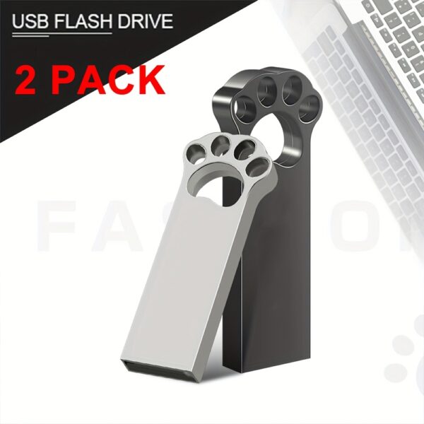 2pcs USB Flash Drive 8GB 4GB 2GB 1GB 512MB 256MB 128MB USB 2.0 High Speed U Disk USB Disk Metal Pen Drive USB Drive For PC/Laptops/Tablets/Mobile Phones Car Audio/Game Console/Audio - Store Your Files Securely! - Image 2