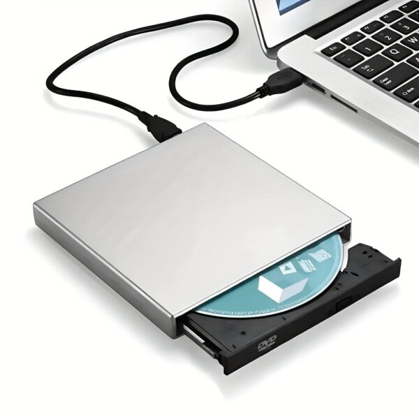 Ultra-Slim Portable USB 3.0/2.0 External DVD RW Drive - Burn, Read & Play on Laptops