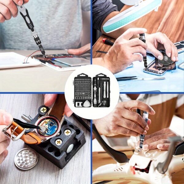 115 in 1 Precision Screwdriver Set, Multi-Purpose Repair Tool Kit for Watches, Computers, Phones, Glasses, Cameras - Portable & Professional DIY Hardware Tools with Case - Ideal Father's Day Gift - Image 8