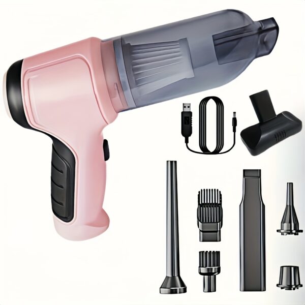 1pc 1500mAh*2/50W Handheld Powerful Car Vacuum Cleaner, Wireless Household Cleaning Machine, Up To 3.2kPa Suction Power Long Battery Life, Blowing And Sucking Integrated Vacuum Cleaner, Type-C Charging, Suitable For Home Cleaning Keyboard Sofa, Wet And Dry Vacuum Cleaner Accessories Cleaning Supplies Small Appliances, Assorted Colors Fit Your Needs And Favors - Image 5