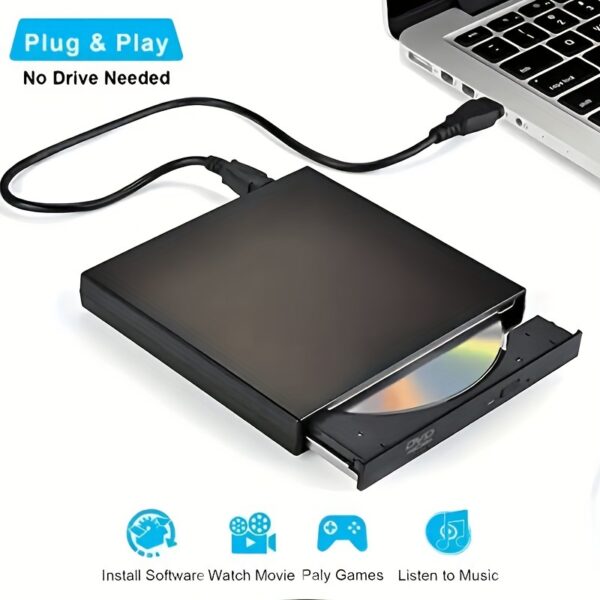 Ultra-Slim Portable USB 3.0/2.0 External DVD RW Drive - Burn, Read & Play on Laptops - Image 6