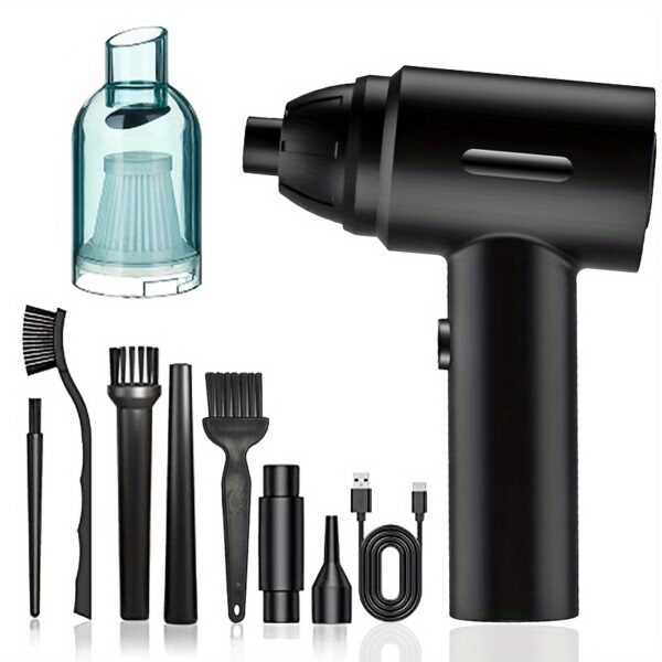 6000mAh 3-in-1 Cordless Compressed Air Duster - 60000RPM High-Power Dust Blower, 15000PA Strong Suction, Rechargeable Battery, LED Light, Suitable for Room, Car, Keyboard, Computer, and Electronics Cleaning, Portable and Lightweight Design - Image 5