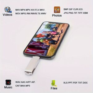 TOPESEL USB 3.0 128GB Memory Stick, 3-in-1 Flash Drive For Pad, Android Phone/Tablet, PC, OTG Swivel USB Flash Drive USB Flash Drive Rugged Metallic Silver High Speed Photo Memory Stick External Memory, Thumb Drive For Android/Pad/Computer/PC