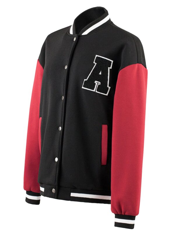 Letter Pattern Varsity Jacket, Street Wear Button Front Jacket, Women's Clothing - Image 8