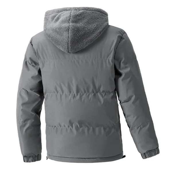8XL Puffer Jacket Mens Thick Warm Plus Size Winter Jacket Men Cotton Fleece Padded Hooded Parkas Fake Two Piece Coats Outwear - Image 3