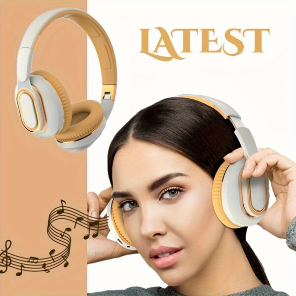 Wireless Headphones With Noise Isolation Feature, Button Volume Control, Capacitive Microphone, 16 Hours Of Playback Time, Suitable For Sports - Made Of Non-waterproof Plastic Material, Foldable Design - Image 9